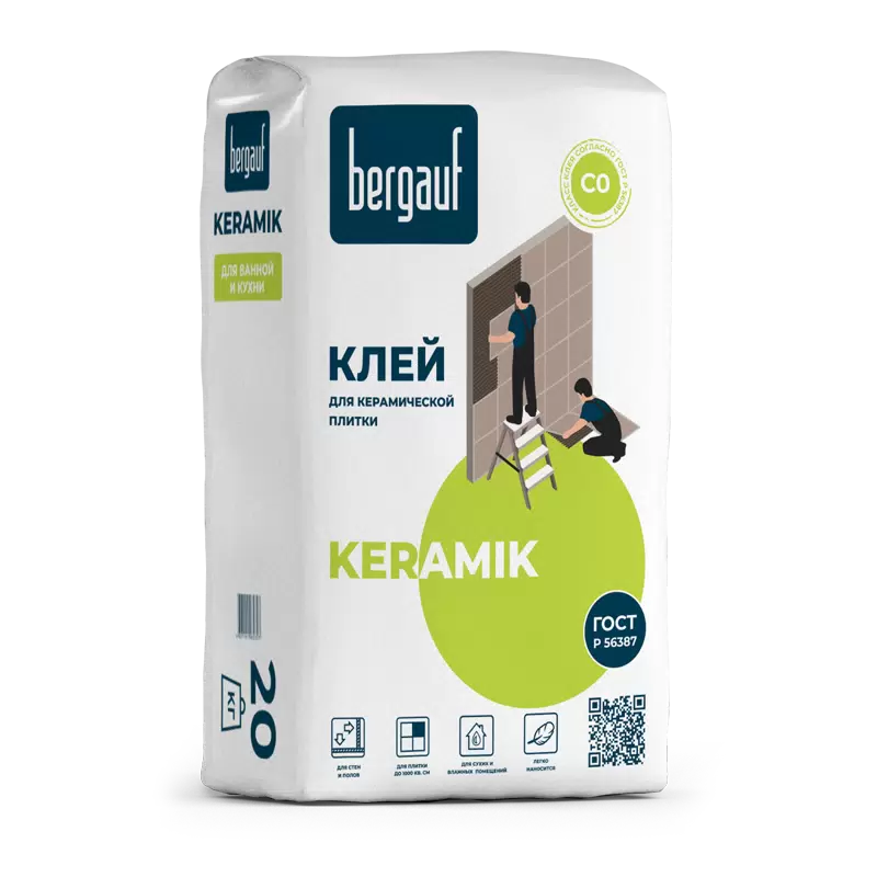  Клей для плитки Bergauf Keramik (25кг)