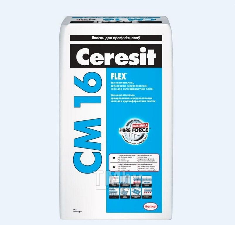 Клей для плитки повышенной фиксации Ceresit CM 16 Flex (25 кг)